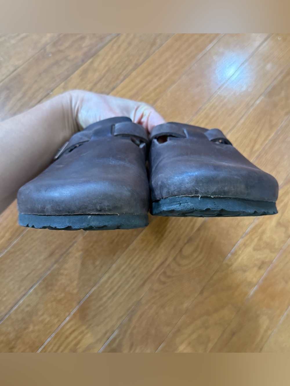 Birkenstock Boston 40 Womens 9-9.5 Oiled Leather Clogs Habana Regular Wide Shoes - Picture 7 of 10